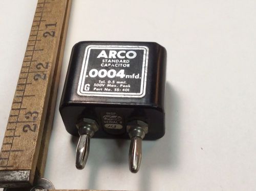 Vintage ARCO Standard Capacitor .0004mfd P/N Ss-401