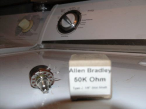 Allen Bradley AB 50 ohm audio taper potentiometer (pot), pair (2) new