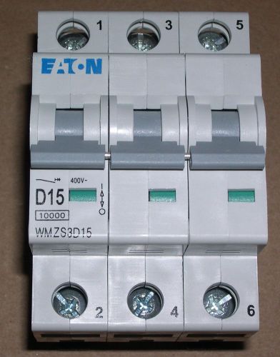 Eaton, 15a, 3-pole circuit breaker, wmzs3d15 for sale