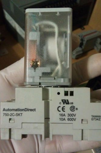 AutomationDirect 750-2C-24D Relay w/ 750-2C-SKT Socket WORKING.FREE SHIPPING