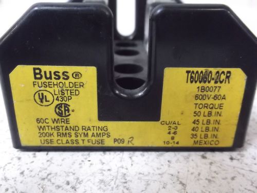 BUSS T60060-2CR FUSEBLOCK *USED*
