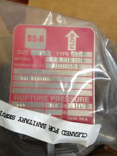 Bs&amp;b gcr-s 2&#034; 108 to 120 psig sanitary 316l rupture disc (set of 5) for sale