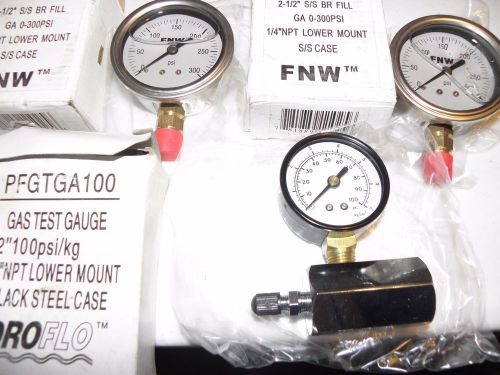 FNW Valve 2-1/2 Stainless Steel / BR Liquid FILL Gauge 0-300 x 2 and Proflo Gas