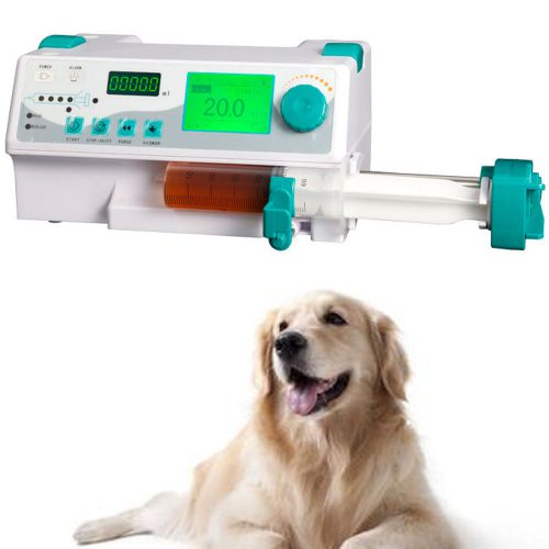 ew Veterinary vet CE HD LCD Display Syringe Pump + Drug library + Visual alarm