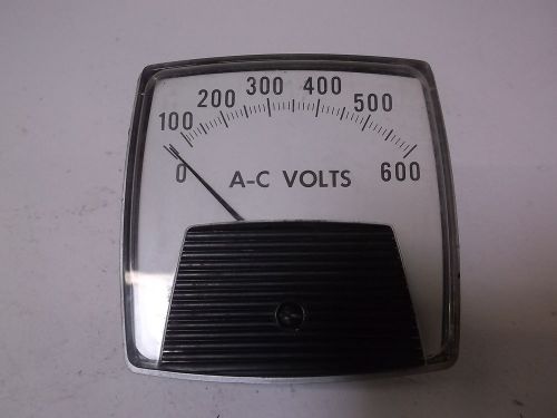 GENERAL ELECTRIC 50-250344SJSJ PANEL METER 0-600 AC VOLTS *USED*