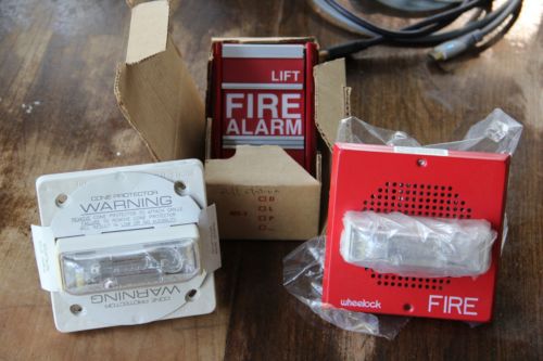Fire protection lot, pull station, alarm, strobe,