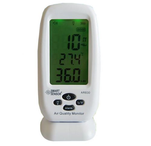 AR830 Air Quality Monitor (PM2.5 0~999?g/m3) Temperature Humidity with Carry Cas