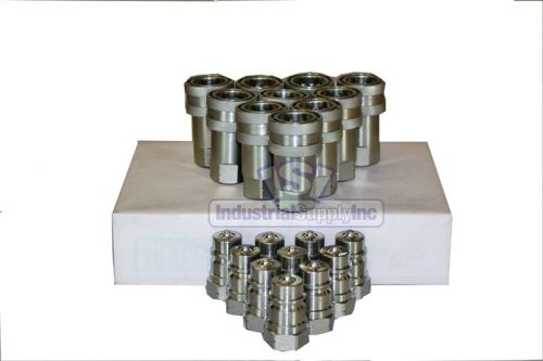 10-pk 1/2&#034; npt agricultural  hydraulic quick coupler for sale