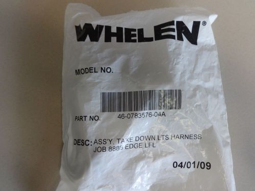 New Whelen part 46-0783576-04A Ass&#039;y Take Down LTS Harness Job 8886 Edge LFL New