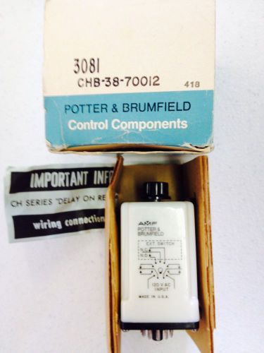 Potter &amp; Brumfield Time Delay Relay   CHB-38-70012   1.0 - 60 seconds *NSIB