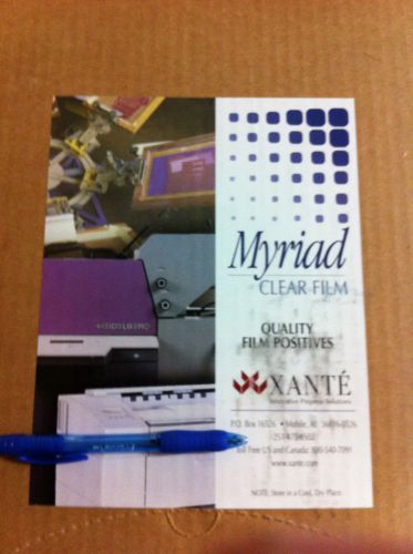 Xante 200-100109 Myriad Clear Film 11&#034;x17&#034;