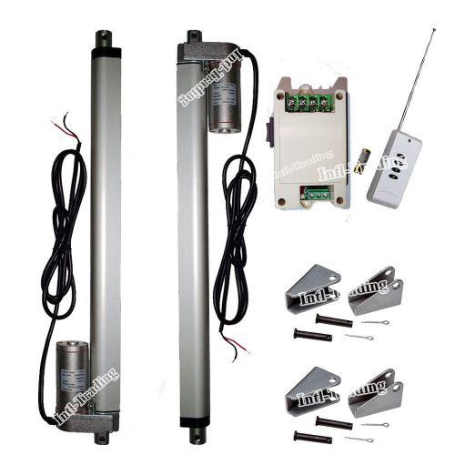 Set of 2 dc12v 350mm 14&#034; stroke linear actuators w/ wireless control system kits for sale