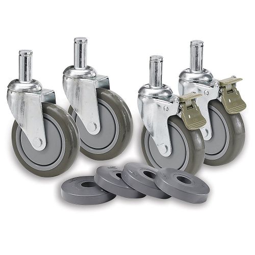 RELIUS SOLUTIONS Push-Stem Casters for Decorator Wire Shelving - Package of 4