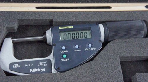 Mitutoyo 293-676 IP54 0-1.2&#034; Digital Micrometer MINT! .00005&#034; 0.001mm