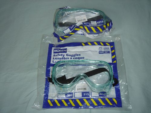 North Protector300 Clr 300 Safety Goggles, Qty. 2 New