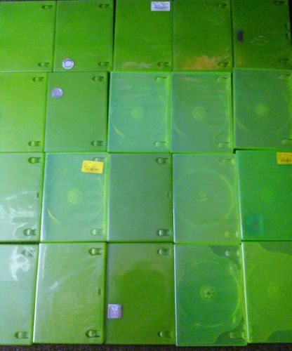 20 XBox 360 GREEN Empty DVD Game Boxes Cases