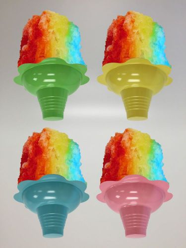 Snow cone/shaved ice/ice cream flower cup 1000 count 4-8 oz 4 colors free ship! for sale