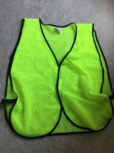 Bright Neon Green Safety Vest One Sizefits All - BRAND NEW