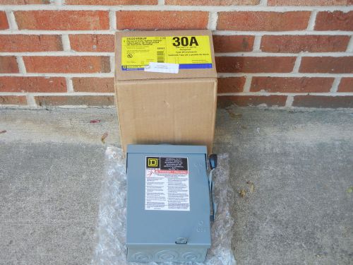 SQUARE D DU221RBUP GENERAL DUTY SAFETY SWITCH 30A 240 VAC/ 60HZ. NOS