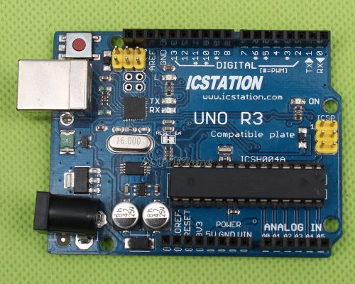 Icsh004a atmega328 uno v3.0 r3 board compatible arduino uno r3 without usb cable for sale