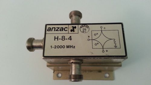 Anzac H-8-4 RF Hybrid Combiner Splitter 2-2000 MHz SMA