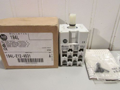 Allen Bradley 194L-E12-4531 Ser. A Step Switch. New!