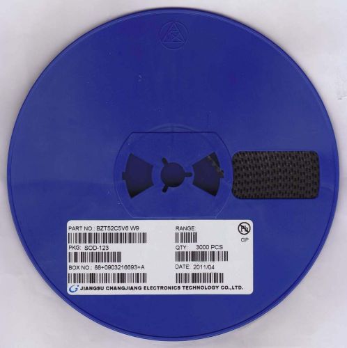 20Pcs Zener Diodes BZT52C5V6 W9 Plastic-Encapsulate Diodes SOD–123 RoSH Taping