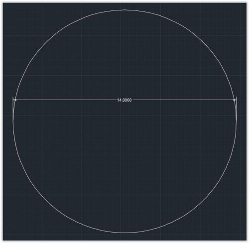 1pc Acrylic Plastic (plexiglass) Round Sheet - 1/2&#034; x 14&#034; Circle - Clear