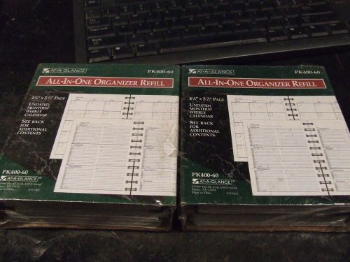 AT-A-GLANCE DAY All In 1 Organizer Refill  4 1/8 x 5 1/2 Calendar &amp; Personal etc