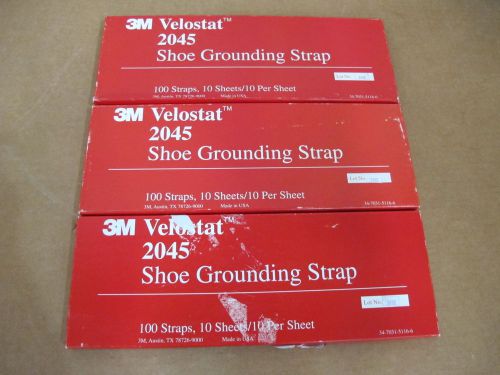 Lot of 3 Boxes 3M Velostat 2045 Shoe Grounding Strap 100 Straps 100 sheets New