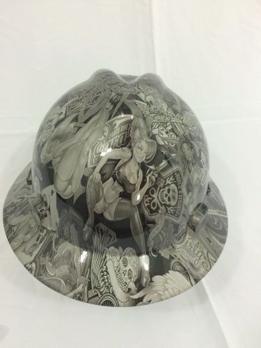 New Custom MSA Wide Brim V-Gard Hard Hat W/Fas-Trac Naughty Boy Gloss (NB-3)