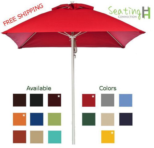 Frankford Umbrella 6.5&#039; Square Fiberglass Frame Commercial Grade - Free Shipping