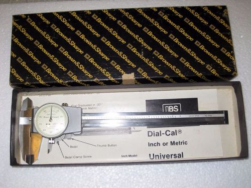 Brown &amp; sharpe 599-579-4 dial caliper .0001&#034; with box &amp; manual for sale