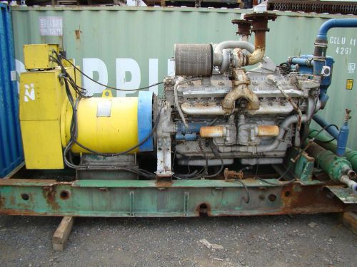 Detroit Diesel v16 Turbo 750kw Marathon AC Generator Skid Mount Genset 277/480v