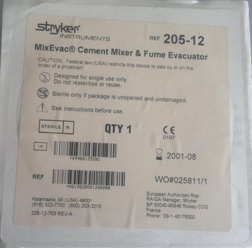 STRYKER  MixEvac Cement Mixer &amp; Fume Evacuator ref # 205-12