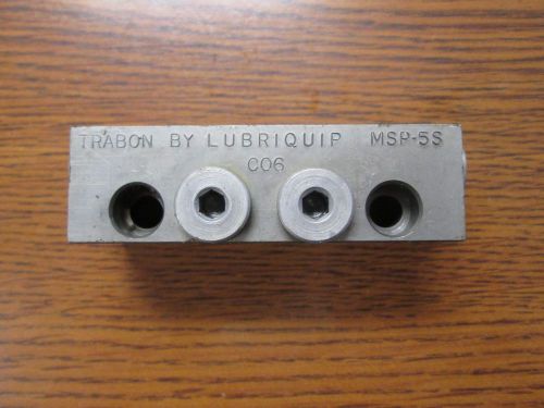 Lubriquip trabon modular divider valve, msp-5s for sale