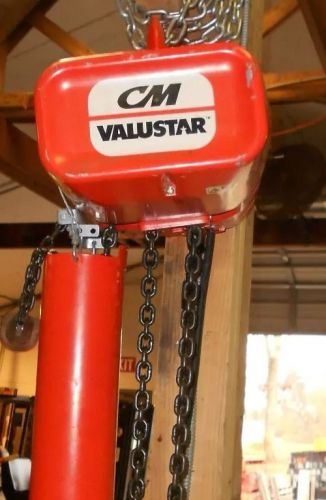 Cm valustar 1 ton electric chain hoist (model: wl, 16 fpm, 110v 1ph, 15&#039; chain) for sale
