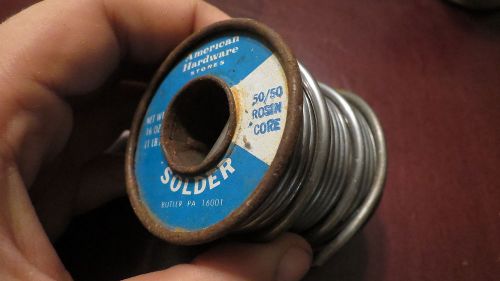 American Hardware Stores 15 OZ left 50/50 Rosin Core Lead Solder Clean Roll
