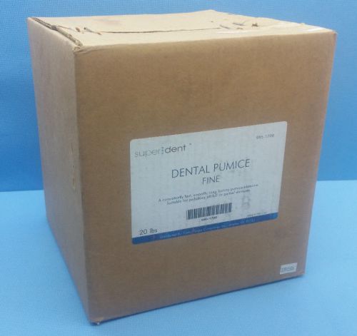 Superdent dental pumice abrasive fine- for denture polishing, 20 pound box for sale