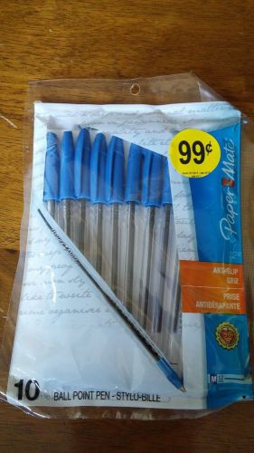 FOUR 10 Packs of  Blue Paper Mate Pens FORTY PENS