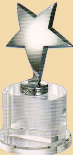 Silver Star Crystal Trophy