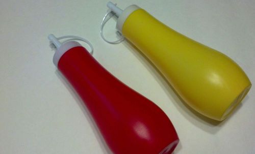 2 pack Ketchup &amp; mustard or mayonnaise Dispenser Squeeze Bottle with Cap