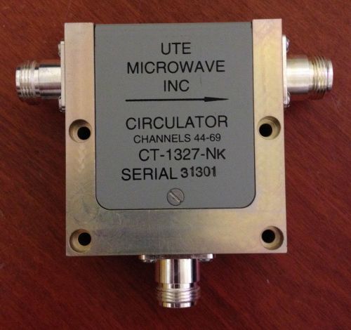 Lot of 2 Ute Microwave Ch 44-69, 650-806 MHz CT-1327-NK, High Powered Circulator