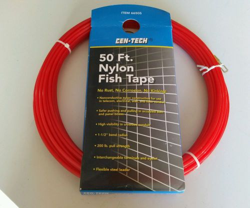 50FT HAND CABLE ELECTRICAL WIRE FISH FISHING TAPE TOOL PULLER FISHTAPE ELECTRIC
