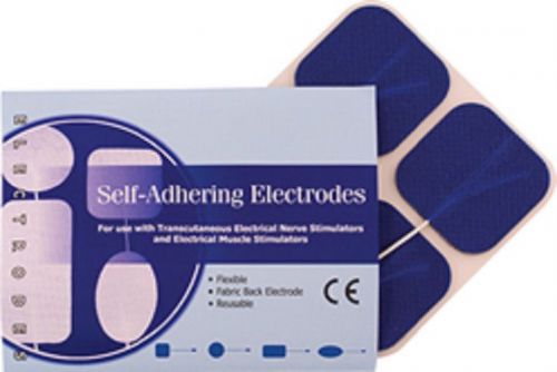 Self-adhering Electrodes 2&#034;x2&#034; Blue Cloth Reusable Electrodes Inc. 12 Electrodes