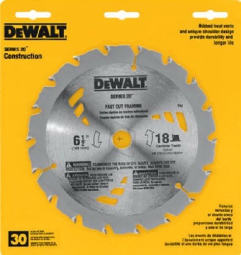 Dewalt dw3161 6-1/2&#034;, 18 teeth circular saw blade for sale