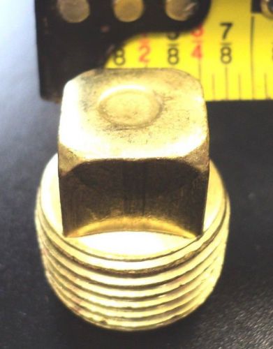 Pack of 100 new brass pipe square head plug fittings 3/4&#034; male npt free shipping for sale