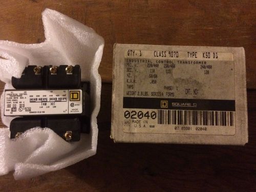 Square d industrial control transformer s30033-512-50 class 9070 type k50 d1 1ph for sale