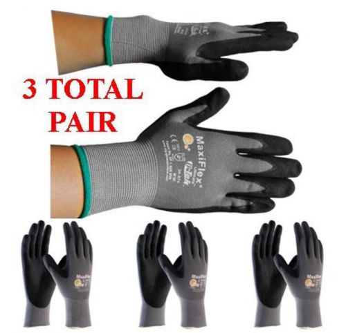 G-tek maxiflex 34-874 pip seamless knit nylon gloves - 3 pairs - choose size! for sale