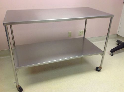OR utility back table ,stainless steel, rolling with NEW PRICE